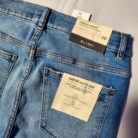 NWT$209 DL1961 Farrow High Rise Cropped Ankle Skinny Jeans in Monterio Sz 30 - Picture 13 of 16